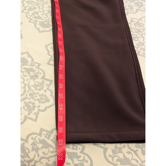 Mens Outdoor Fleece Lined Softshell Black Pants US Large Elastic Waistband Zip - Picture 9 of 9